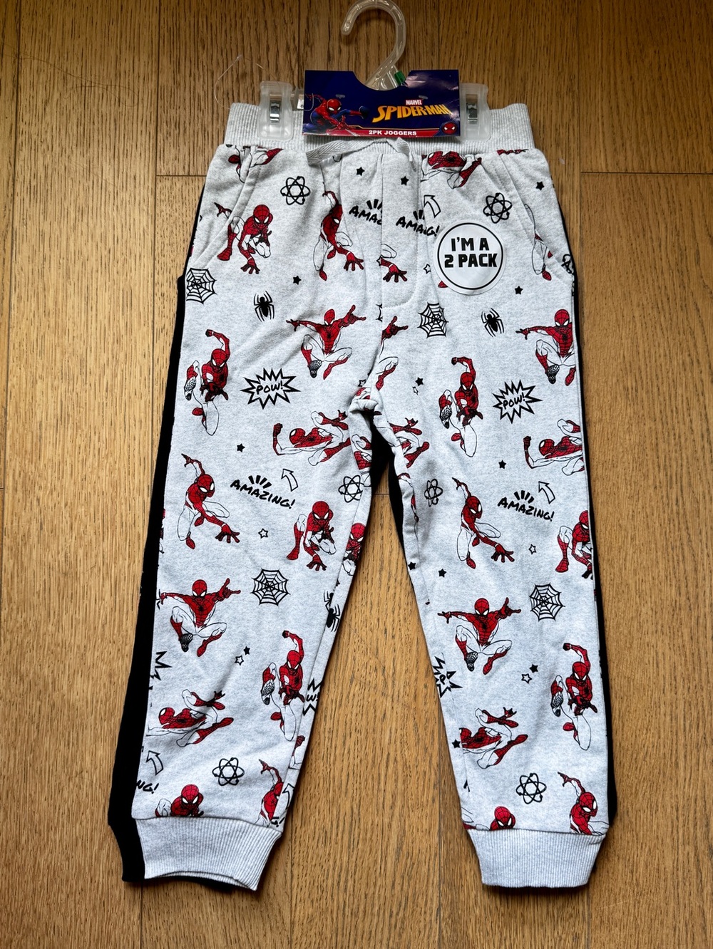 2 Spider-Man Boy's Toddler 2PC Jogger Pants Set NWT - Size M 10-12)